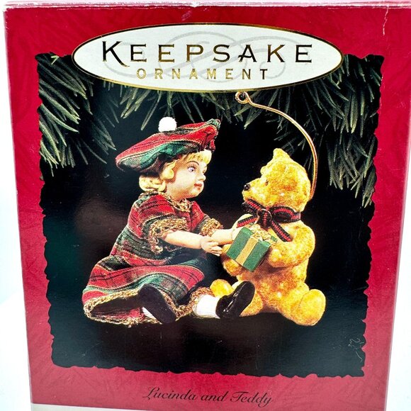 Hallmark 1994 Lucinda and Teddy Keepsake Ornament  QX4813 Vintage - Picture 3 of 11